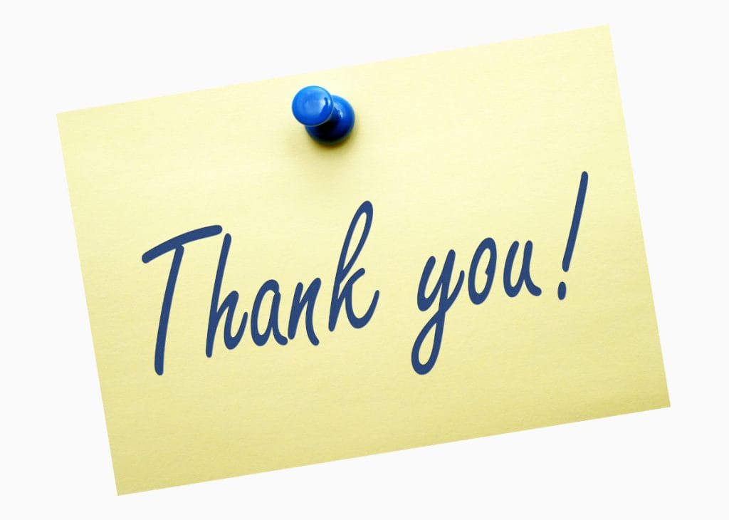 thank you for contacting us